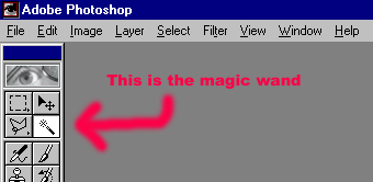 The magic wand selection tool