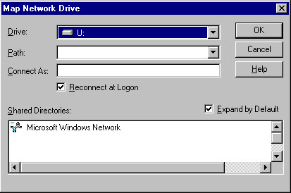 Mapping a network drive